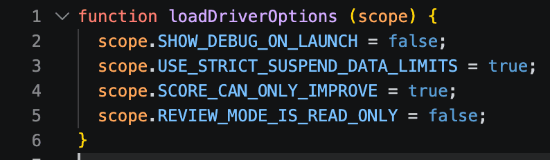 driverOptions.js file location in the scormdriver folder