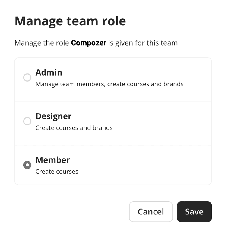 Manage Member Roles
